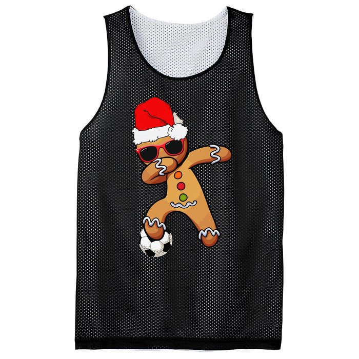 Christmas Dabbing Gingerbread Soccer Funny Mesh Reversible Basketball Jersey Tank