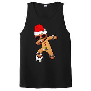 Christmas Dabbing Gingerbread Soccer Funny PosiCharge Competitor Tank