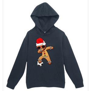 Christmas Dabbing Gingerbread Soccer Funny Urban Pullover Hoodie