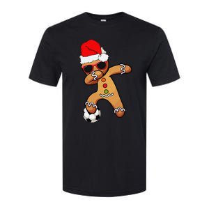 Christmas Dabbing Gingerbread Soccer Funny Softstyle CVC T-Shirt