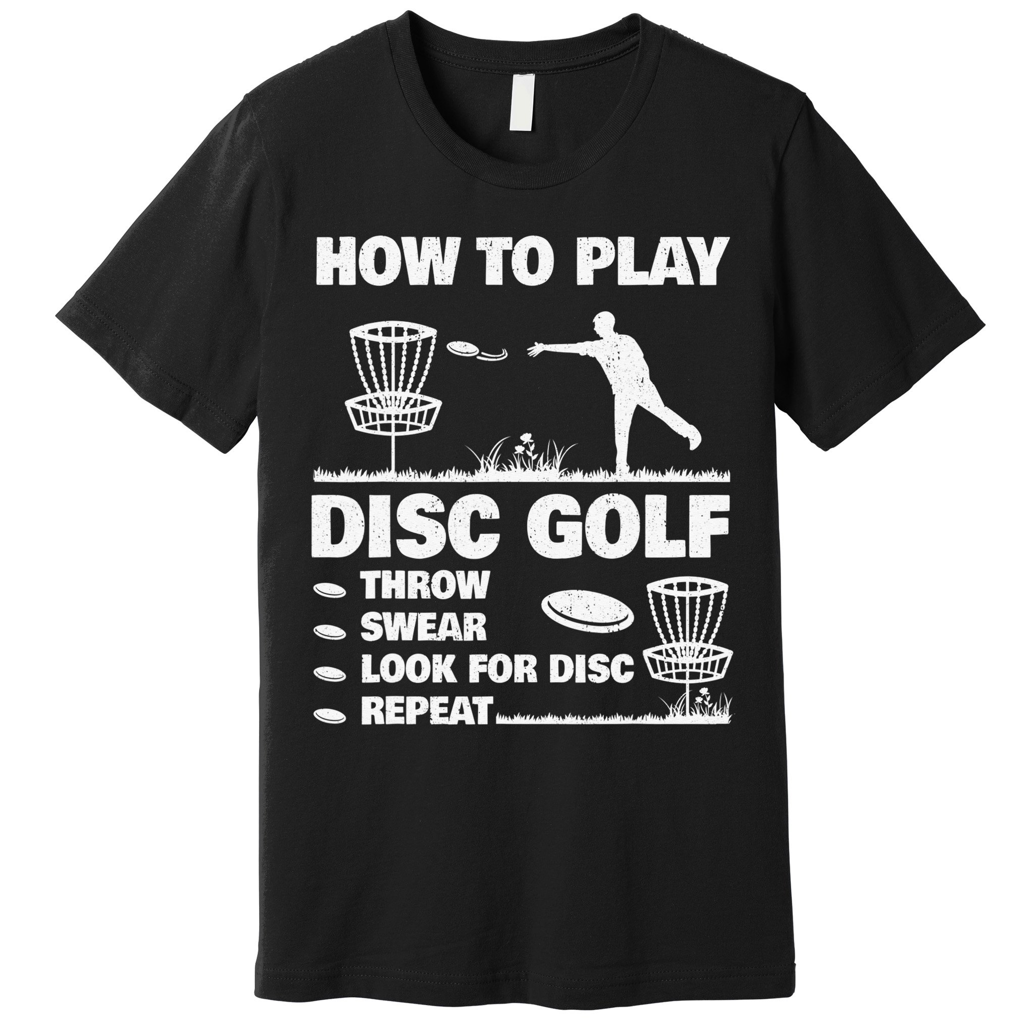 Cool Disc Golf For  Dad Sports Tournament Best Dad By Par Premium T-Shirt
