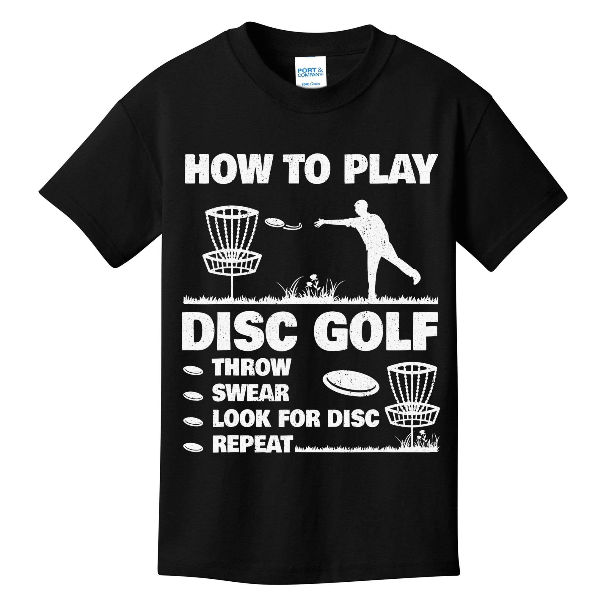 Cool Disc Golf For  Dad Sports Tournament Best Dad By Par Kids T-Shirt