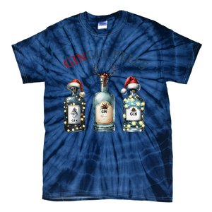 Christmas Drinking Gingle Bells Gin Humorous Alcohol Lovers Tie-Dye T-Shirt