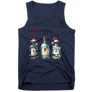 Christmas Drinking Gingle Bells Gin Humorous Alcohol Lovers Tank Top