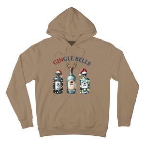 Christmas Drinking Gingle Bells Gin Humorous Alcohol Lovers Hoodie