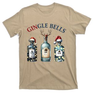 Christmas Drinking Gingle Bells Gin Humorous Alcohol Lovers T-Shirt