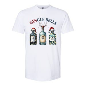 Christmas Drinking Gingle Bells Gin Humorous Alcohol Lovers Softstyle CVC T-Shirt