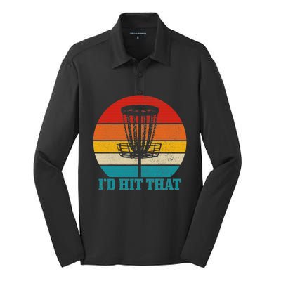 Cool Disc Golf Design For  Disc Golf Lover & Player Silk Touch Performance Long Sleeve Polo