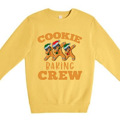 Christmas Dabbing Gingerbread Cookie Baking Crew Funny Xmas Gift Premium Crewneck Sweatshirt