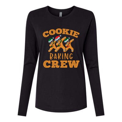 Christmas Dabbing Gingerbread Cookie Baking Crew Funny Xmas Gift Womens Cotton Relaxed Long Sleeve T-Shirt