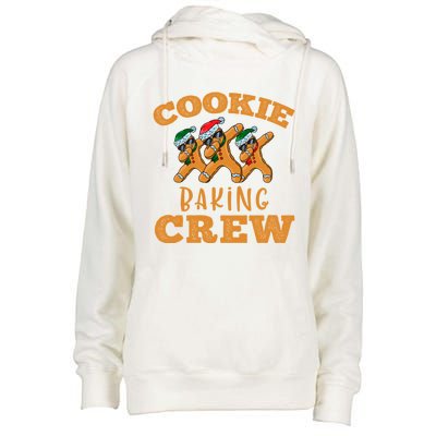 Christmas Dabbing Gingerbread Cookie Baking Crew Funny Xmas Gift Womens Funnel Neck Pullover Hood