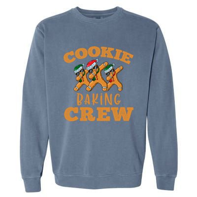 Christmas Dabbing Gingerbread Cookie Baking Crew Funny Xmas Gift Garment-Dyed Sweatshirt