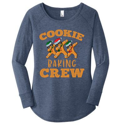 Christmas Dabbing Gingerbread Cookie Baking Crew Funny Xmas Gift Women's Perfect Tri Tunic Long Sleeve Shirt