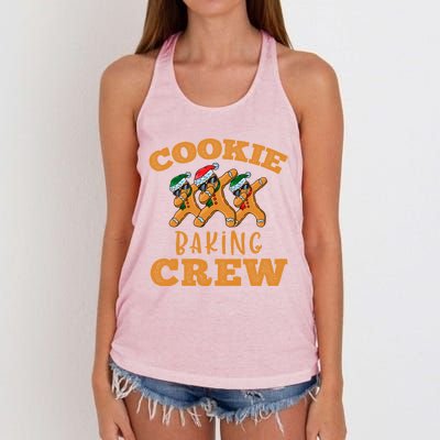 Christmas Dabbing Gingerbread Cookie Baking Crew Funny Xmas Gift Women's Knotted Racerback Tank