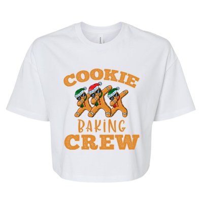 Christmas Dabbing Gingerbread Cookie Baking Crew Funny Xmas Gift Bella+Canvas Jersey Crop Tee