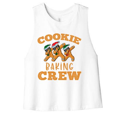 Christmas Dabbing Gingerbread Cookie Baking Crew Funny Xmas Gift Women's Racerback Cropped Tank