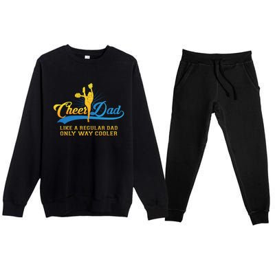 Cheer Dad Gift Cheerleader Daddy Gift Premium Crewneck Sweatsuit Set