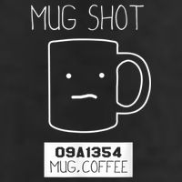 Coffee Drinker Gift Pun, Mug Shot 7 Panel Mesh Trucker Snapback Hat