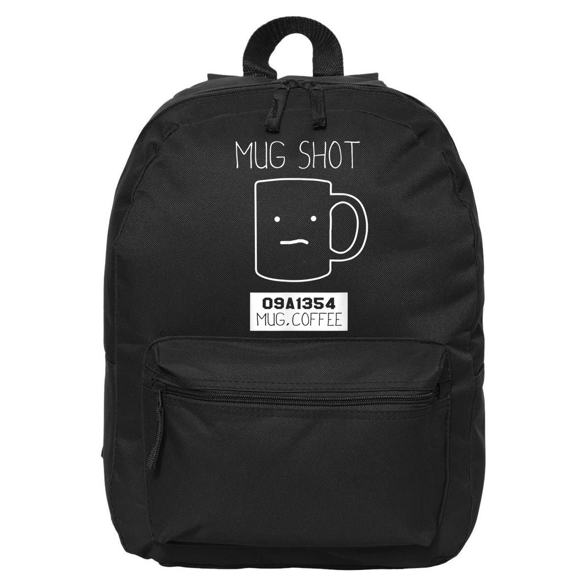 Coffee Drinker Gift Pun, Mug Shot 16 in Basic Backpack