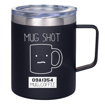 Coffee Drinker Gift Pun, Mug Shot 12oz Stainless Steel Coffee Mug