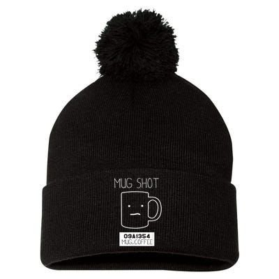 Coffee Drinker Gift Pun, Mug Shot Pom Pom 12in Knit Beanie