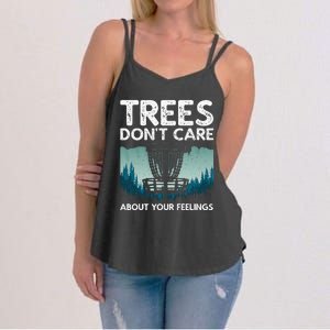 Cute Disc Golf Player Women's Strappy Tank