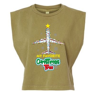 Christmas Decorated Gift Suit On Board 777 And 747 Airplanes Gift Garment-Dyed Women's Muscle Tee