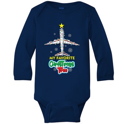 Christmas Decorated Gift Suit On Board 777 And 747 Airplanes Gift Baby Long Sleeve Bodysuit