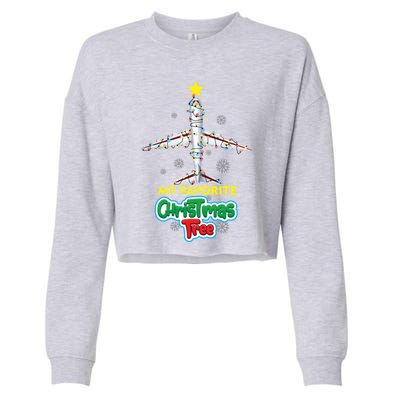 Christmas Decorated Gift Suit On Board 777 And 747 Airplanes Gift Cropped Pullover Crew