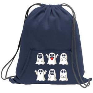 Cute Dancing Ghosts Boys Girls Ghost Halloween Costume Sweatshirt Cinch Pack Bag