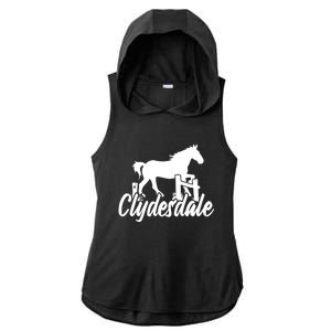 Clydesdale Draft Horse Pun Horseback Riding Meaningful Gift Ladies PosiCharge Tri-Blend Wicking Draft Hoodie Tank