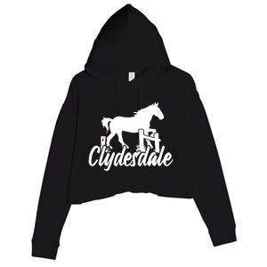 Clydesdale Draft Horse Pun Horseback Riding Meaningful Gift Crop Fleece Hoodie