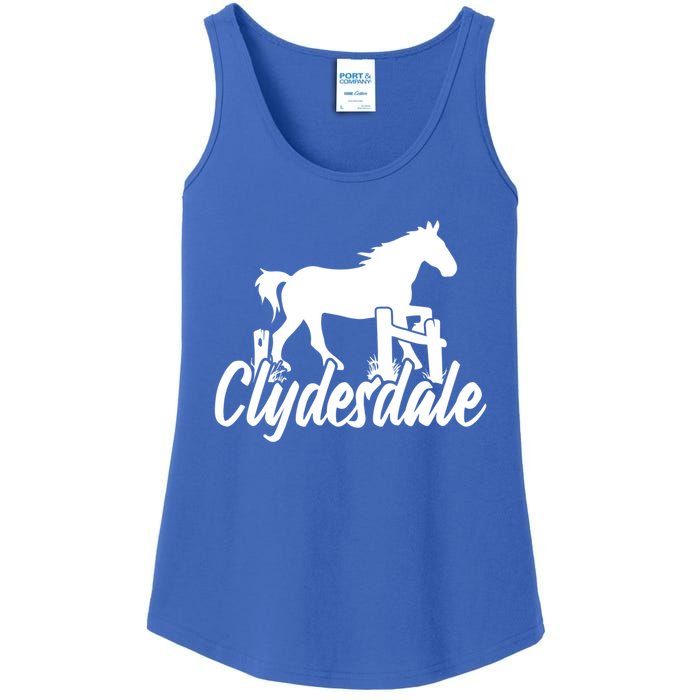 Clydesdale Draft Horse Pun Horseback Riding Meaningful Gift Ladies Essential Tank