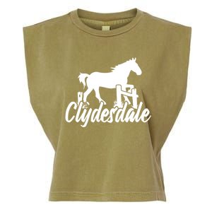 Clydesdale Draft Horse Pun Horseback Riding Meaningful Gift Garment-Dyed Women's Muscle Tee