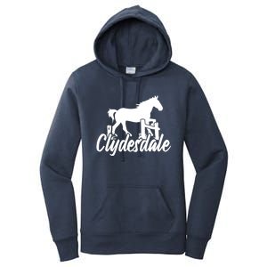 Clydesdale Draft Horse Pun Horseback Riding Meaningful Gift Women's Pullover Hoodie