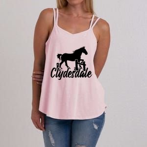 Clydesdale Draft Horse Pun Horseback Riding Meaningful Gift Women's Strappy Tank