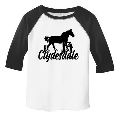 Clydesdale Draft Horse Pun Horseback Riding Meaningful Gift Toddler Fine Jersey T-Shirt