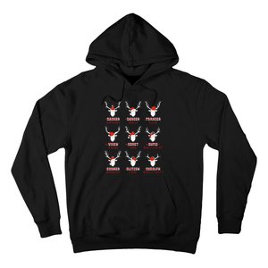 Christmas Deer Hunters All Of SantaS Reindeer Adults Hoodie