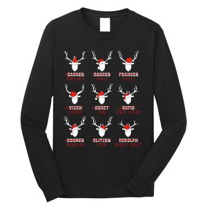 Christmas Deer Hunters All Of SantaS Reindeer Adults Long Sleeve Shirt