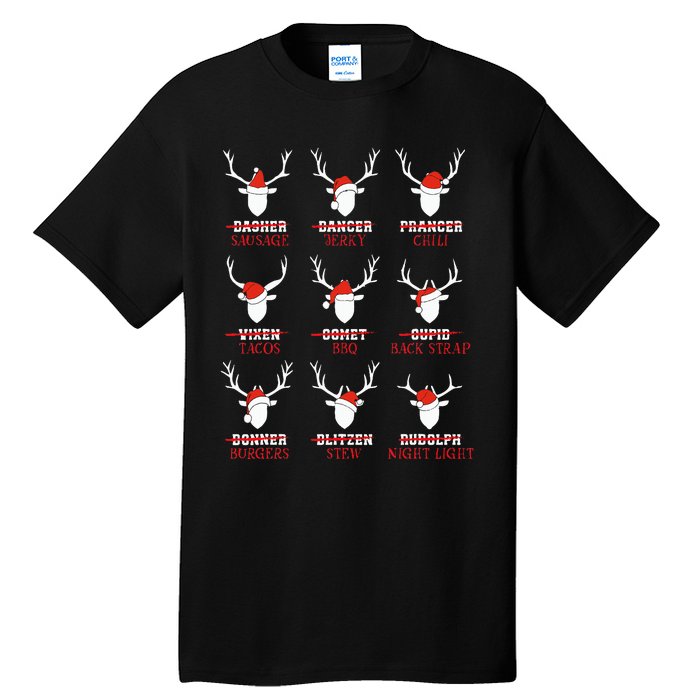 Christmas Deer Hunters All Of SantaS Reindeer Adults Tall T-Shirt