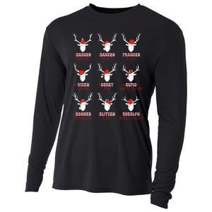 Christmas Deer Hunters All Of SantaS Reindeer Adults Cooling Performance Long Sleeve Crew