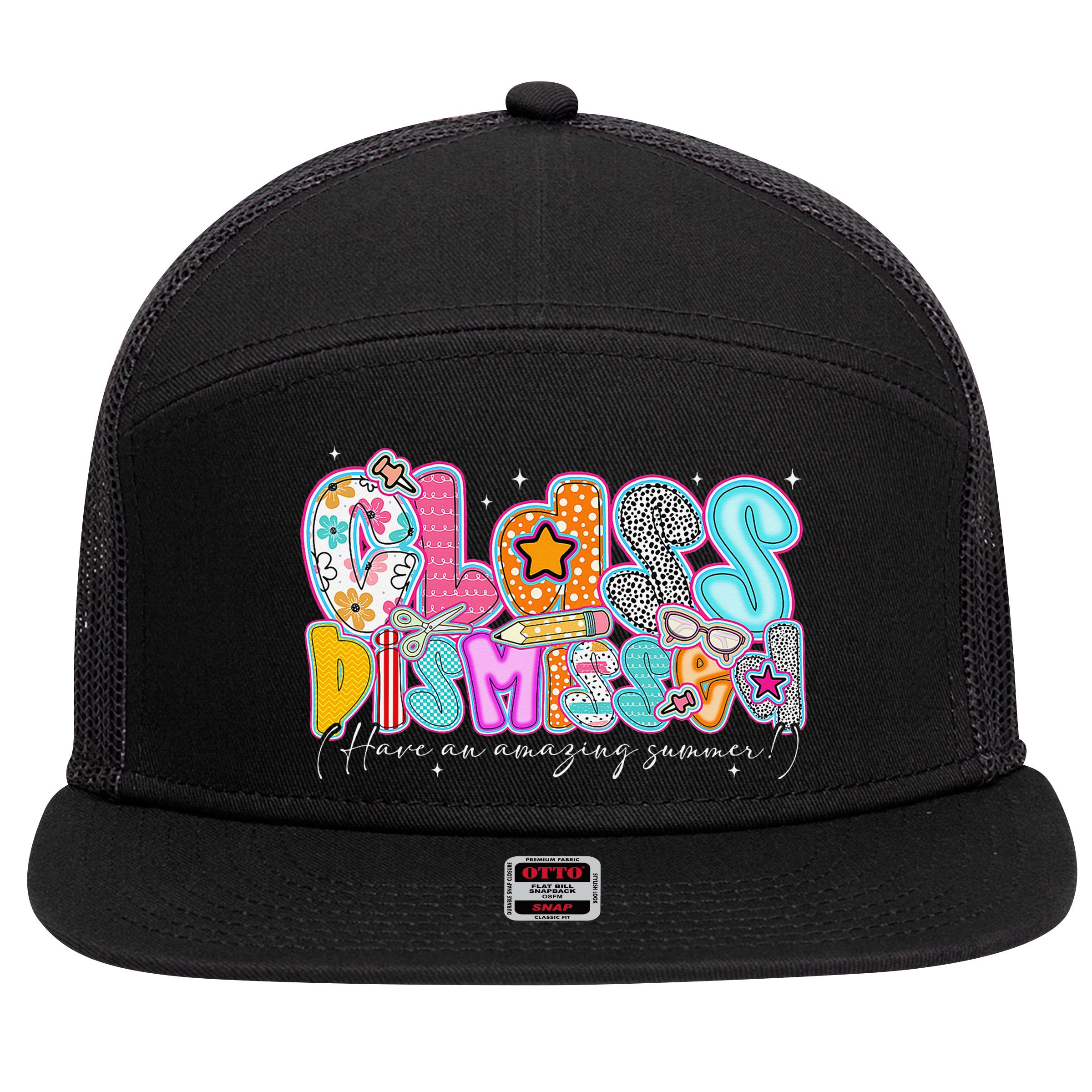 Class Dismissed Have An Amazing Summer Last Day Of School 7 Panel Mesh Trucker Snapback Hat