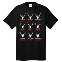 Christmas Deer Hunters All Of SantaS Reindeer Tall T-Shirt