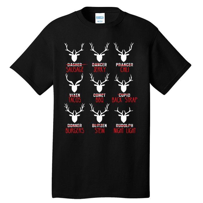 Christmas Deer Hunters All Of SantaS Reindeer Tall T-Shirt