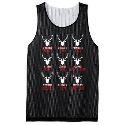 Christmas Deer Hunters All Of SantaS Reindeer Mesh Reversible Basketball Jersey Tank