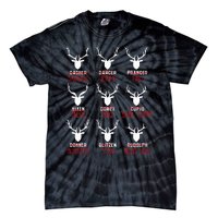 Christmas Deer Hunters All Of SantaS Reindeer Tie-Dye T-Shirt