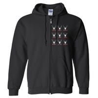 Christmas Deer Hunters All Of SantaS Reindeer Full Zip Hoodie