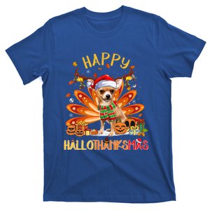 Chihuahua Dog Halloween Thanksgiving Happy Hallothanksmas Gift T-Shirt