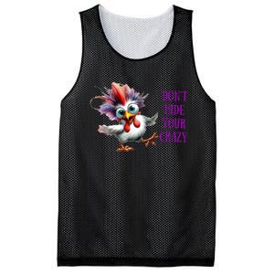 Chicken Don’T Hide Your Crazy Mesh Reversible Basketball Jersey Tank