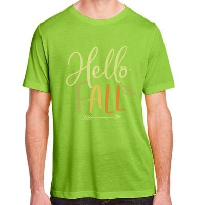 Cute Distressed Hello Fall Autumn Arrow Gift Adult ChromaSoft Performance T-Shirt